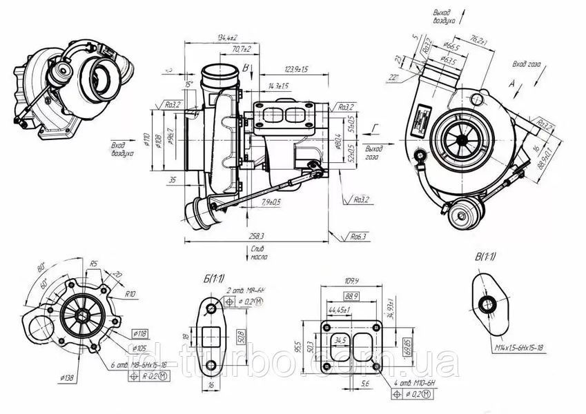 Турбокомпресор S300G  Common Rail Євро 4/5 S300G  фото
